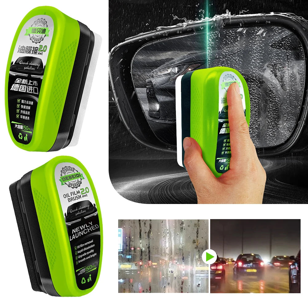 Transform Your Visibility: 1/2/3PCS Car Glass Oil Film Remover - Hydrophobic Coating for Crystal Clear Windshields and Windows